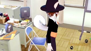 Furry yaoi fox dog yiff rough hard fuck raw anime