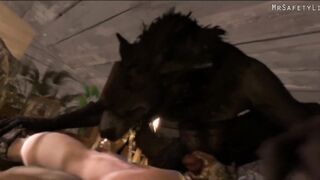 Furry Wolf x You gets your throat wrecked with that big cock