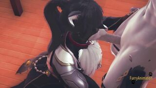 Zhongli Gets Gaped Hard by a Hung Fursuit Twink