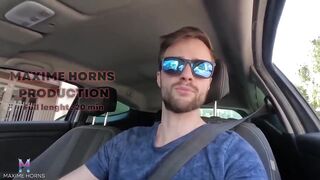French forest hiker deep throat blowjob cum shot and messy mouth fuck