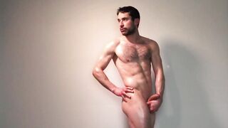 Big thick uncut tights jock gets destroyed during photoshoot cumshot