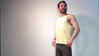 Big thick uncut tights jock gets destroyed during photoshoot cumshot