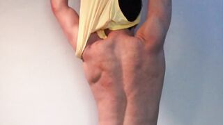 Big thick uncut tights jock gets destroyed during photoshoot cumshot