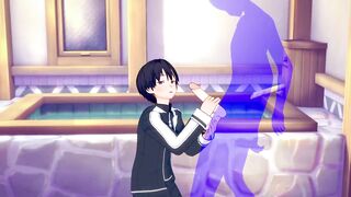 Kirito's bareback creampie ruined by tight twink ass