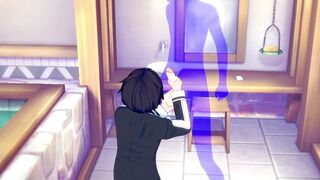 Kirito's bareback creampie ruined by tight twink ass