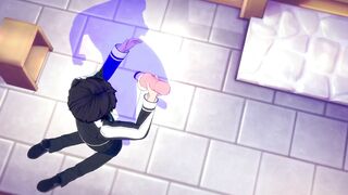 Kirito's bareback creampie ruined by tight twink ass
