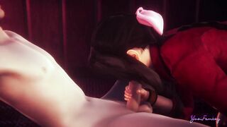 Final Fantasy Yaoi Aerith Femboy Gets Destroyed with Creampie Rough Anal
