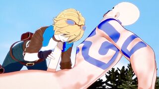 Ezreal x Braum rough gay anal creampie 3D yaoi anime blowjob