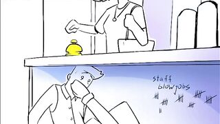 Hotel staff public blowjob twink cartoon hard and tight
