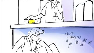 Hotel staff public blowjob twink cartoon hard and tight