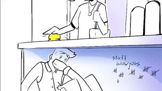 Hotel staff public blowjob twink cartoon hard and tight