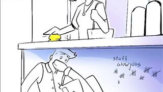 Hotel staff public blowjob twink cartoon hard and tight