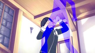 Kirito destroyed in brutal cumshot blowjob by twink