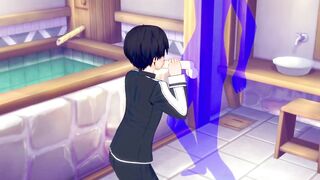 Kirito destroyed in brutal cumshot blowjob by twink
