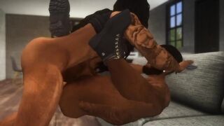 Couch Fucked By Black Studs in Sims 4 Bareback