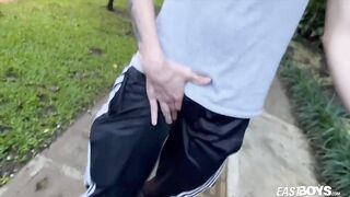 Twink Jhair Puentes huge dick gets destroyed in handjob heaven