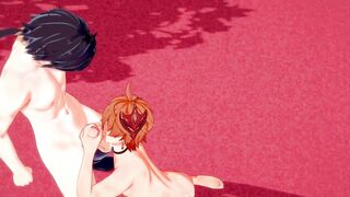 Genshin Impact Yaoi Tartaglia Dogy Style Zhongli Bareback Creampie