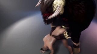 Minotaur rips tight ass raw latin hentai 3D cinematic