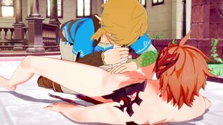 Link gets his face wrecked with Tartaglia’s thick cock raw uncut