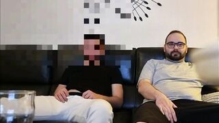 Straight best friend seduced into a wild gay blowjob
