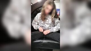Twink with long hair jerks off till he cums wrecking his underwear