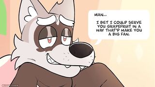 Gay furry cartoon gets throat fucked thick cum deep in mouth raw sloppy blowjob