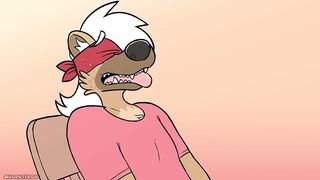 Gay furry cartoon gets throat fucked thick cum deep in mouth raw sloppy blowjob