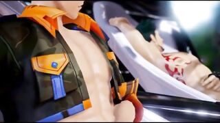 Bareback 3D Japanese cartoon giant dick animation crushed with deep cum shots