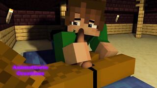Minecraft Gay Dick Fucked in Metro Deepthroat Cum Swallow