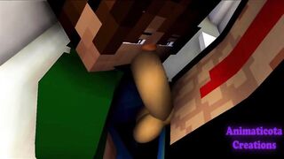 Minecraft Gay Dick Fucked in Metro Deepthroat Cum Swallow