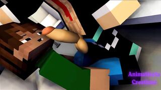Minecraft Gay Dick Fucked in Metro Deepthroat Cum Swallow