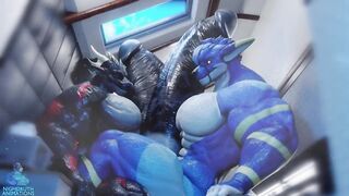 Kaito gets his monster cock destroyed by Korozar’s growing muscle
