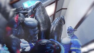 Kaito gets his monster cock destroyed by Korozar’s growing muscle