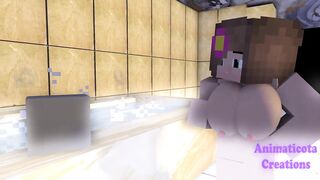 Jenny Gets Destroyed In The Shower Minecraft Hentai Animation