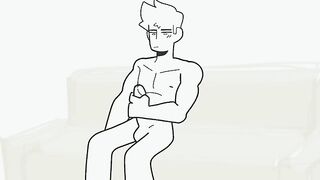 Simply masturbating caught jerking off twink jock gay cartoon