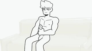 Simply masturbating caught jerking off twink jock gay cartoon
