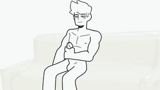 Simply masturbating caught jerking off twink jock gay cartoon