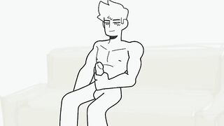 Simply masturbating caught jerking off twink jock gay cartoon