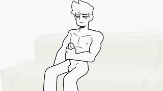 Simply masturbating caught jerking off twink jock gay cartoon
