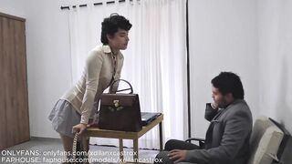 Bear’s bareback break of the married twink at work creampie mess