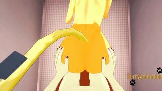 Egyptian Cat Destroyed by Dog in Toilet Furry Yaoi Futa Creampie