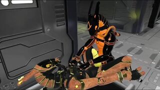 VRChat femboy rubber drone destroyed in raw gorilla cumshot