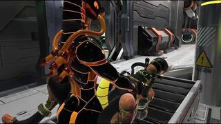 VRChat femboy rubber drone destroyed in raw gorilla cumshot