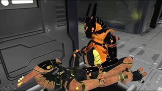 VRChat femboy rubber drone destroyed in raw gorilla cumshot