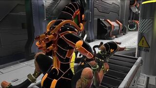 VRChat femboy rubber drone destroyed in raw gorilla cumshot
