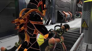 VRChat femboy rubber drone destroyed in raw gorilla cumshot