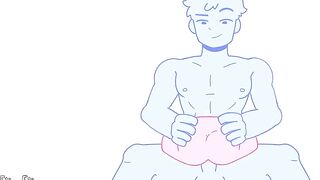Built and fucked raw silicone toy jock solo pounding his ass