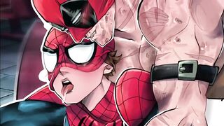 Spideypool and Deadpool brutal fuck in abandoned building raw hentai parody
