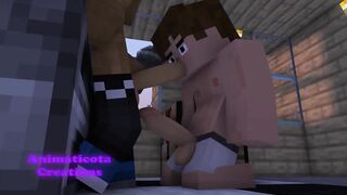 Enjoying my morning coffee while he enjoys my morning cock Minecraft gay sex mod