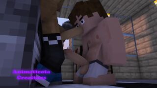 Enjoying my morning coffee while he enjoys my morning cock Minecraft gay sex mod